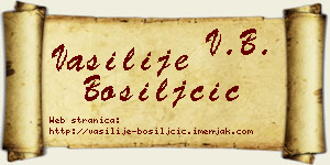 Vasilije Bosiljčić vizit kartica